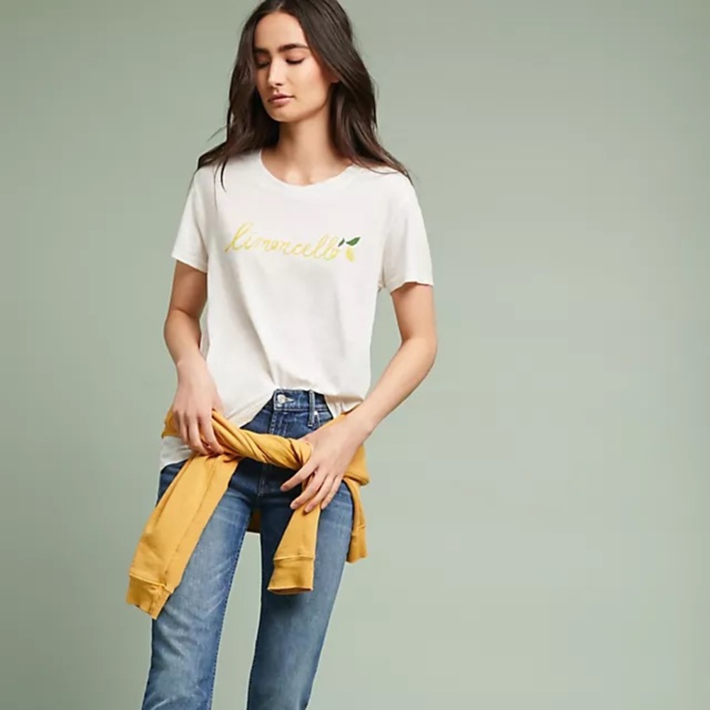 Anthropologie MATE the label Limoncello Graphic Tee super soft cotton shirt